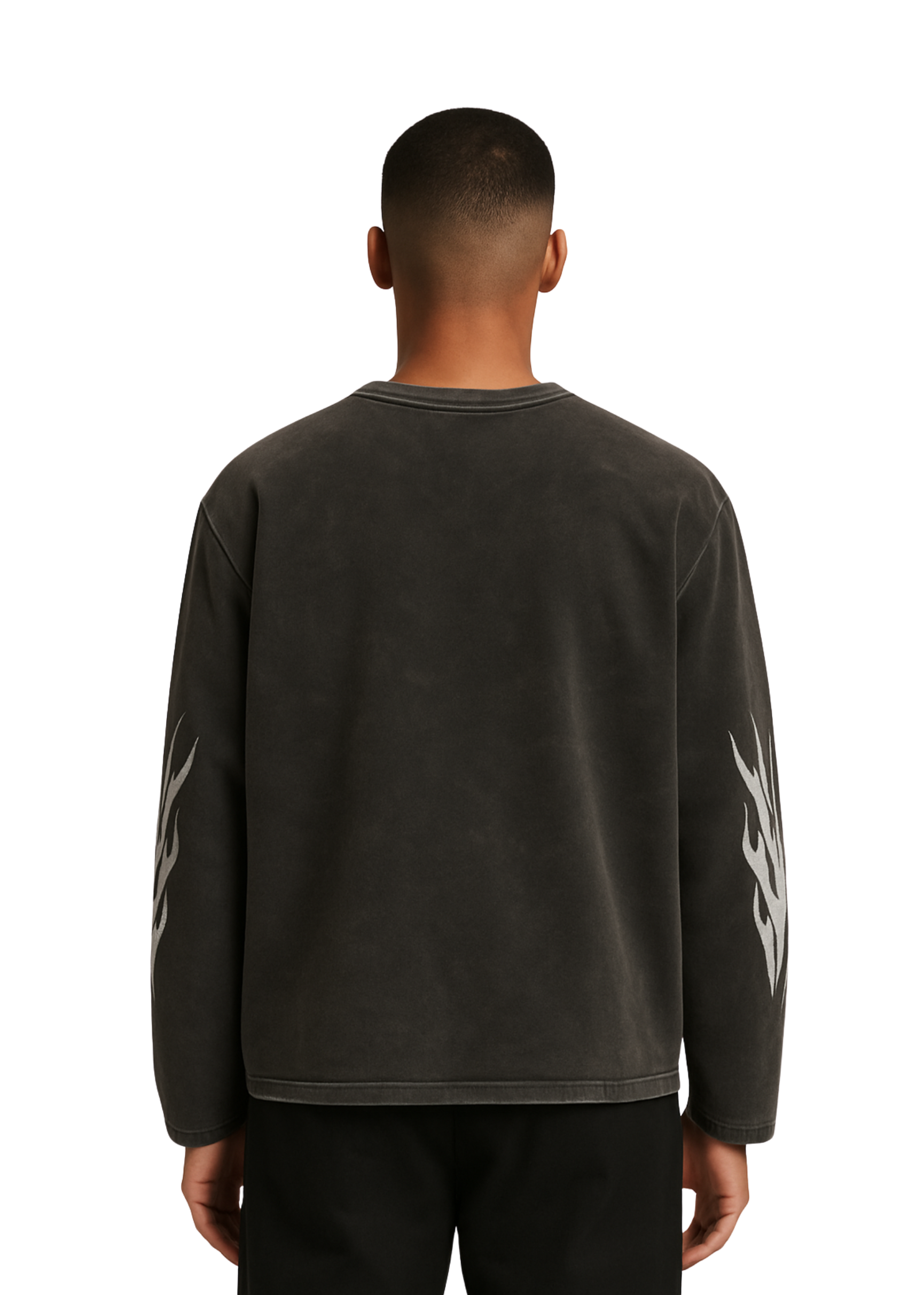 BELIEVERS’ LONG SLEEVE T-SHIRT WASHED BLACK